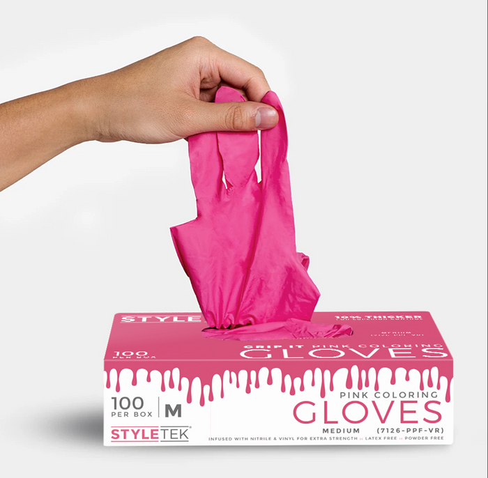 STYLETEK Deluxe Touch Coloring Gloves – Pink